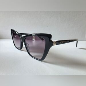 Longchamp Women's Black Sunglasses with Gradient Purple Lenses